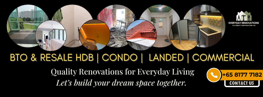 Everyday Renovations Singapore offers quality renovations for BTO & resale HDB, condos, landed, and commercial properties. Transform your space with professional services.