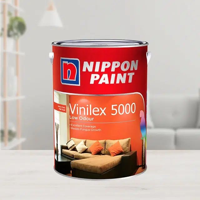 Can of Nippon Vinilex 5000 Interior Paint Low Odour for homes in Singapore, supplied by Everyday Renovation.