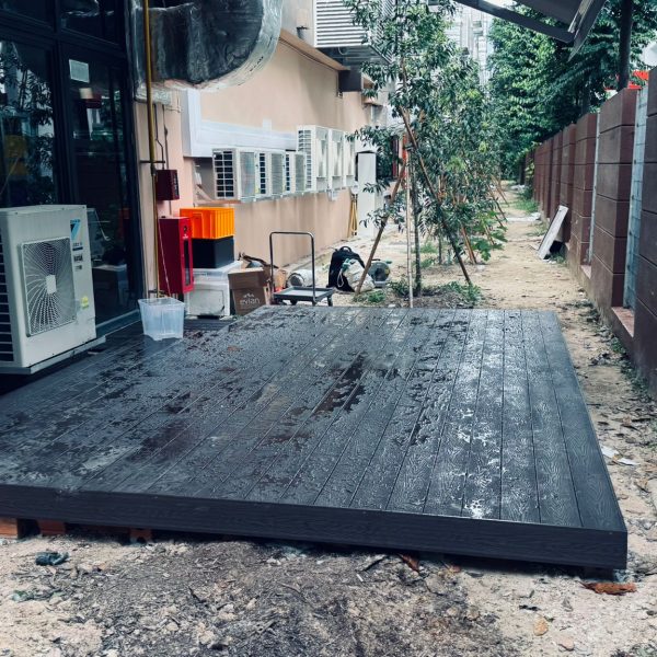 Outdoor Decking After 1 Everyday Renovation decking installation in Singapore, showing before