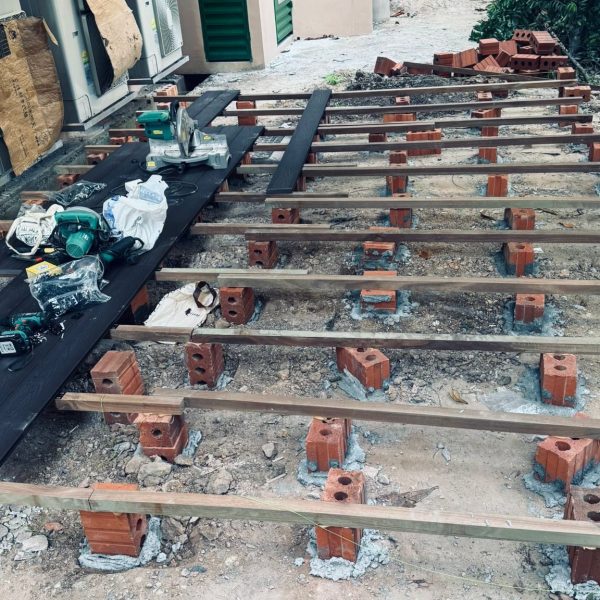 Outdoor Decking Before 1 Everyday Renovation decking installation in Singapore, showing before